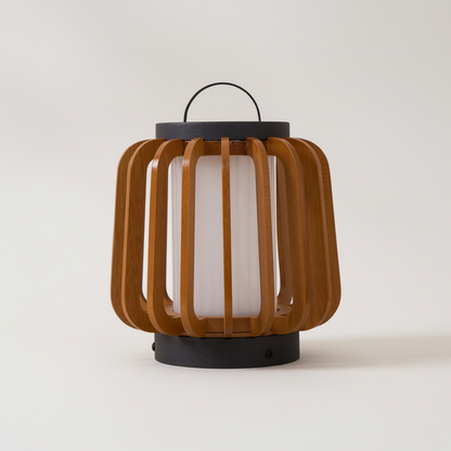 Lampa zewnętrzna - bezprzewodowa LED drewniana wodoodporna