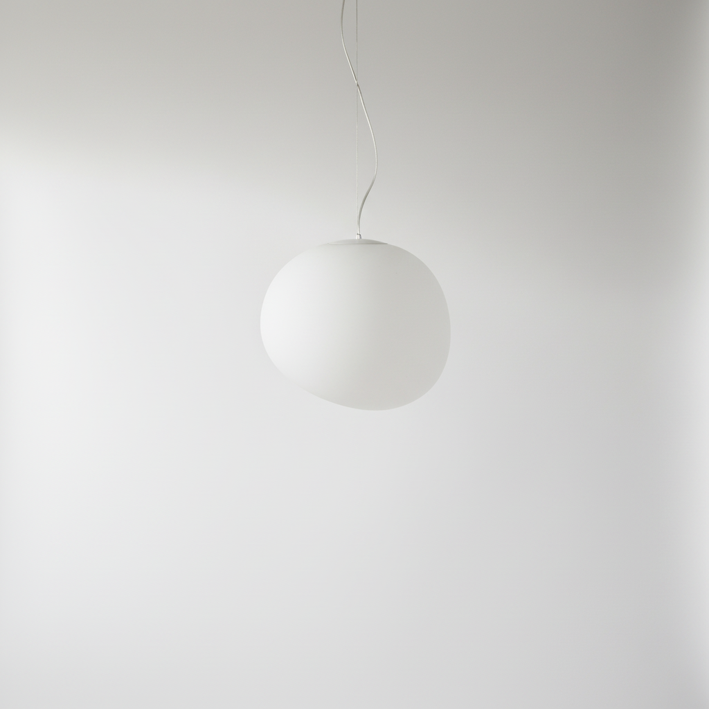 Lampa Wisząca Kamienna Wabi Sabi – Japońska Szklana do Salonu