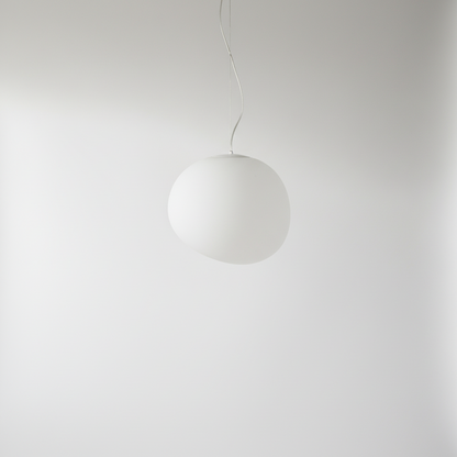 Lampa Wisząca Kamienna Wabi Sabi – Japońska Szklana do Salonu