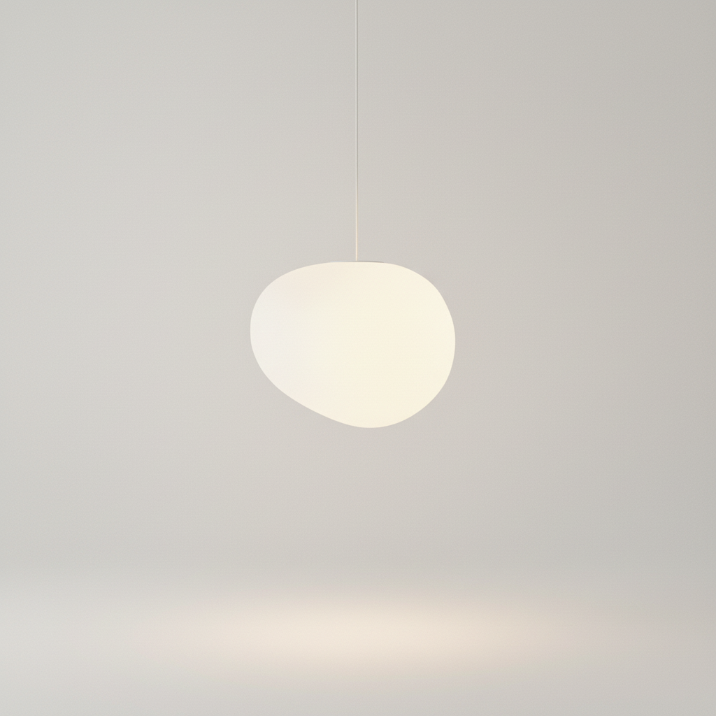 Lampa Wisząca Kamienna Wabi Sabi – Japońska Szklana do Salonu