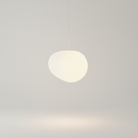 Lampa Wisząca Kamienna Wabi Sabi – Japońska Szklana do Salonu