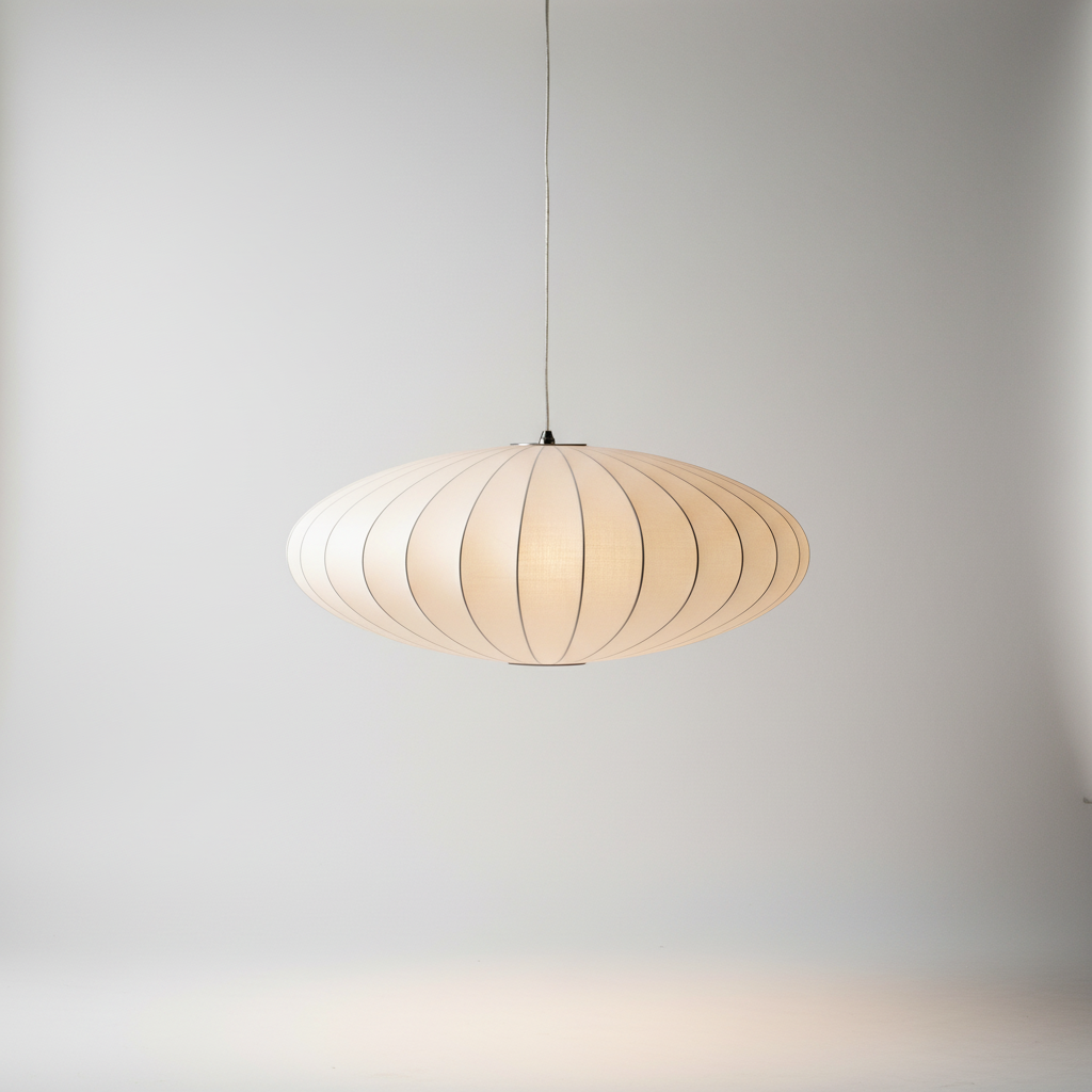 Lampa Wisząca Metalowa Wabi Sabi Oval – Szara Nowoczesna do Jadalni