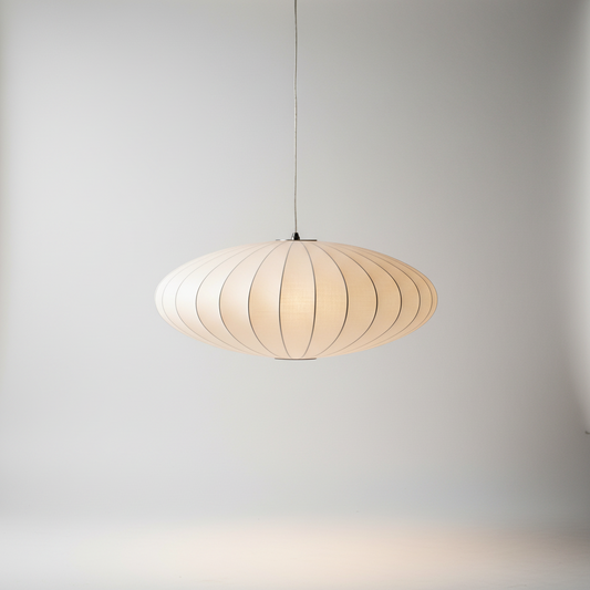 Lampa Wisząca Metalowa Wabi Sabi Oval – Szara Nowoczesna do Jadalni
