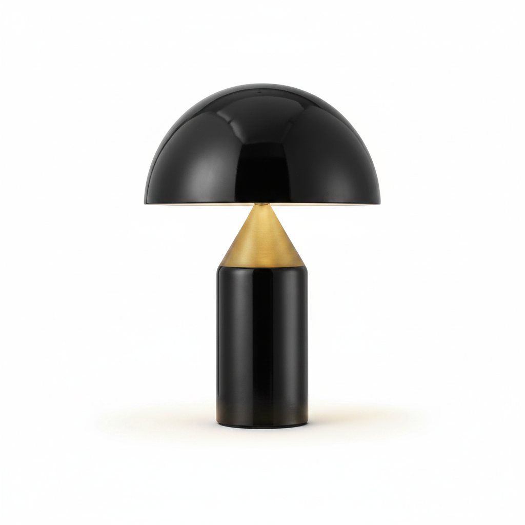 Lampa Stołowa Atollo Metalowa Miedziana – Japońska do Salonu i Sypialni
