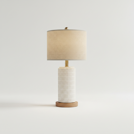 Lampa Stołowa Ceramiczna Retro – Vintage LED E27 do Salonu