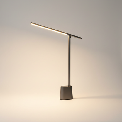 Lampka Biurkowa LED Nowoczesna – Metalowa Szara do Biura i Sypialni