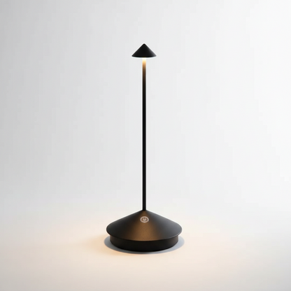 Lampa Stołowa Bezprzewodowa ClarityGlow LED – Aluminium Dąb do Salonu