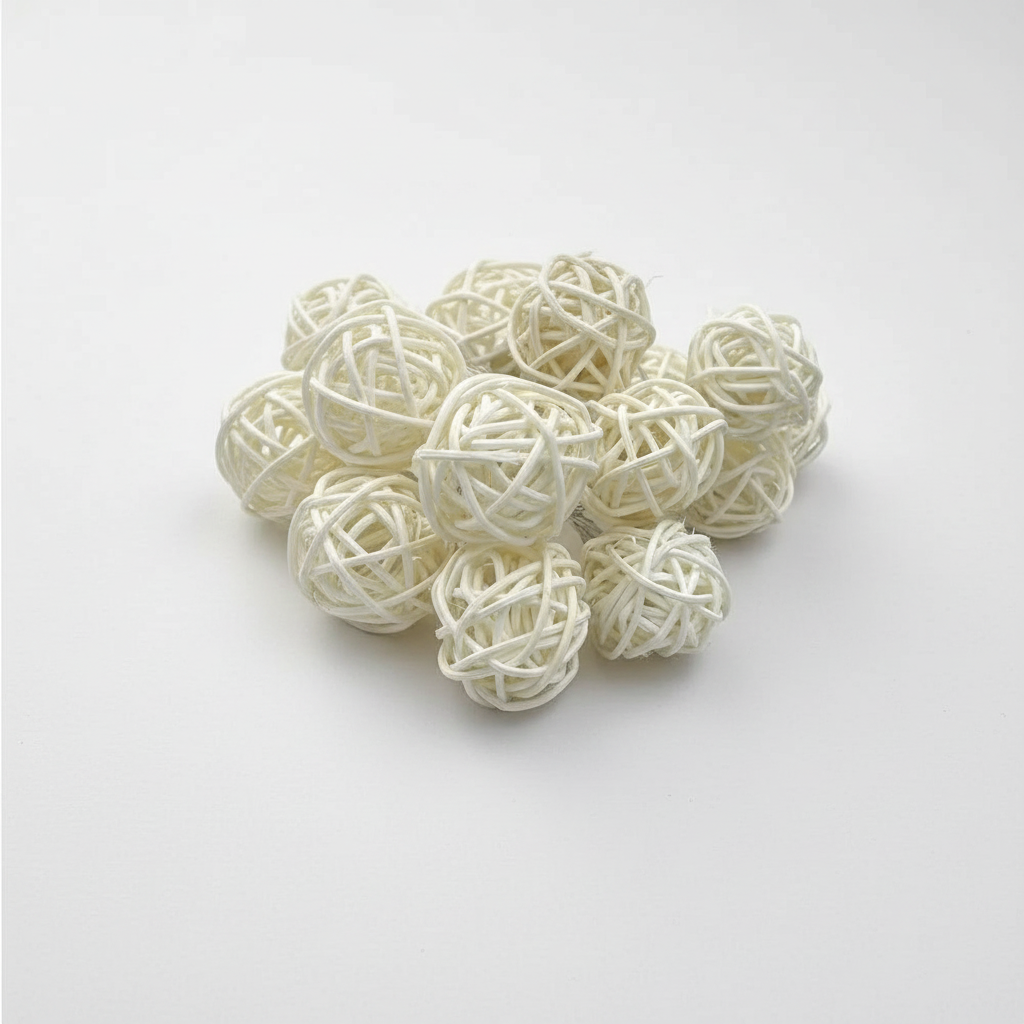 Lampki rattanowe - kuleczki LED dekoracyjne