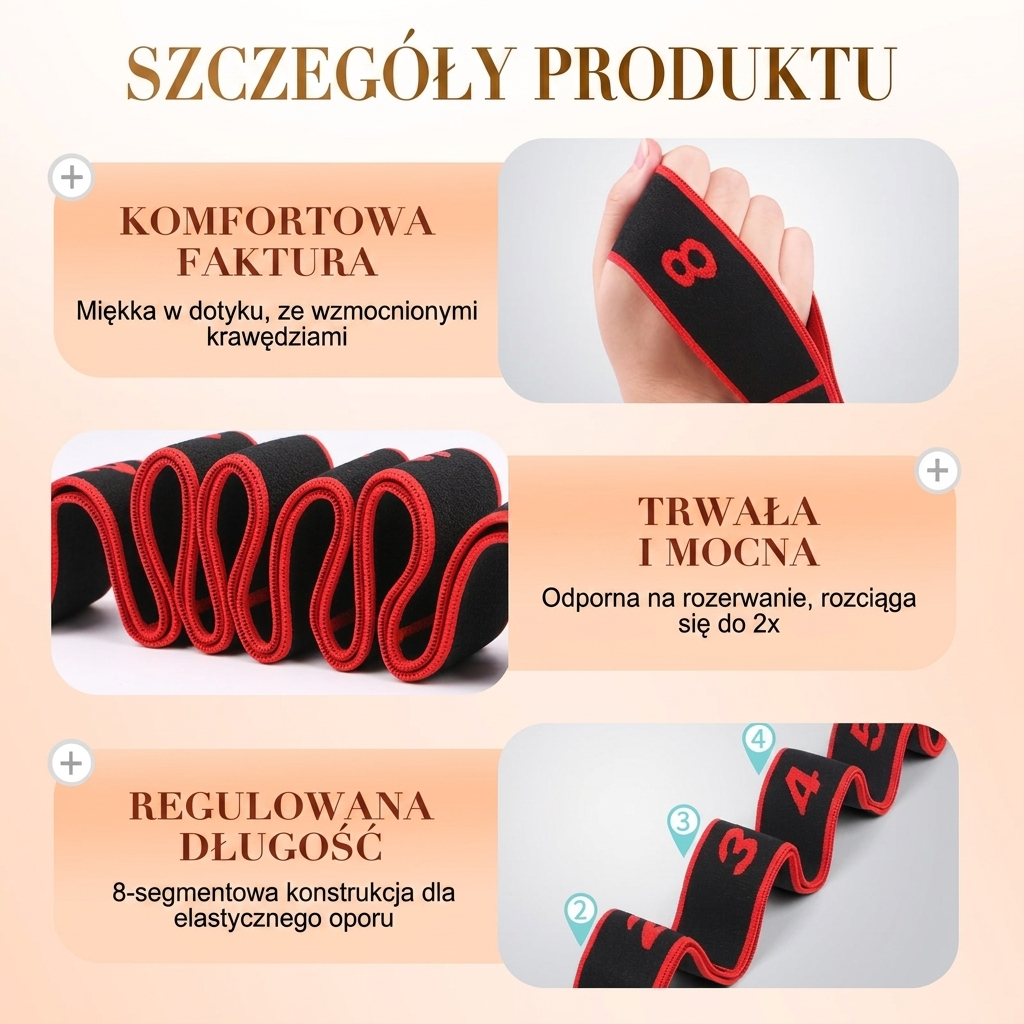 Taśma oporowa do jogi - szczegóły produktu