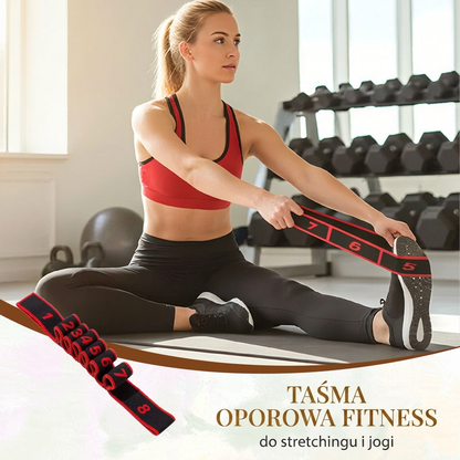 Taśma oporowa fitness do stretchingu i jogi