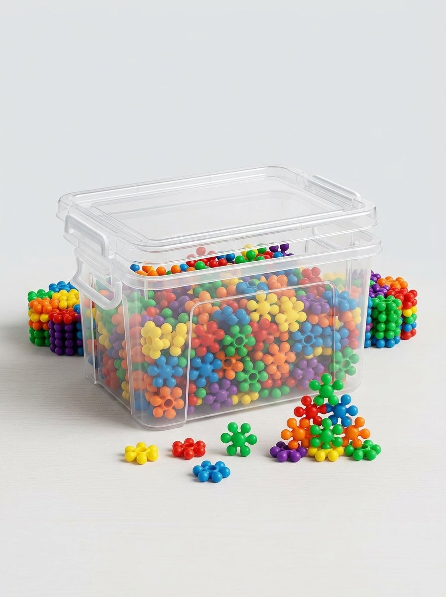 Klocki Montessori - płatki śniegu kreatywne 30 szt 3+