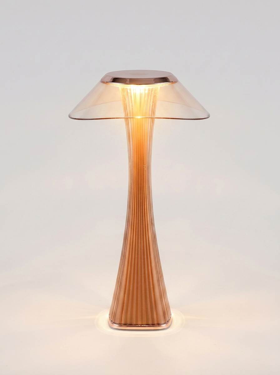 Lampa stołowa rzeźbiona - bezprzewodowa LED trzy barwy bieli