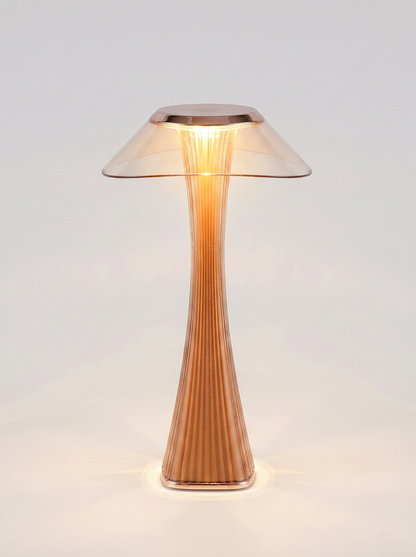 Lampa stołowa rzeźbiona - bezprzewodowa LED trzy barwy bieli