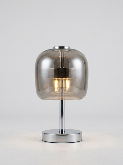 Lampa stołowa kulista - szklana LED trzy barwy minimalistyczna
