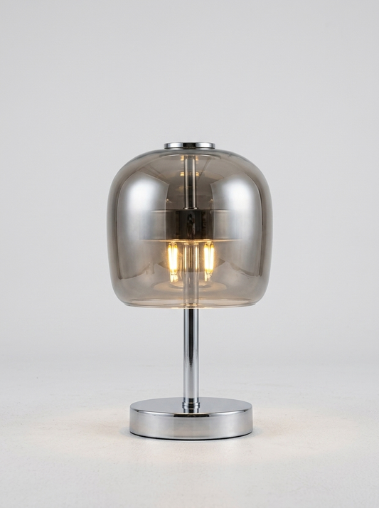 Lampa stołowa kulista - szklana LED trzy barwy minimalistyczna