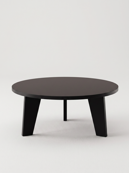 Stolik Kawowy Ella Okrągły Czarny 90 cm – Elegancki Mebel Do Nowoczesnego Salonu