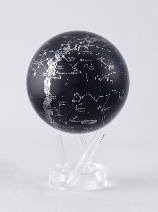 Srebrna Konstelacja Mova Globe – Fascynujący Ruch Niebiańskich Ciał