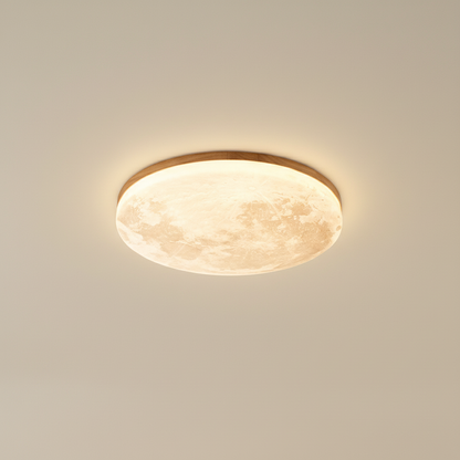 Lampa sufitowa - okrągła moon LED z efektem księżyca
