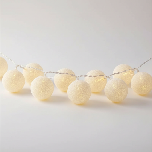 Girlanda świetlna - LED kule bawełniane dekoracyjne